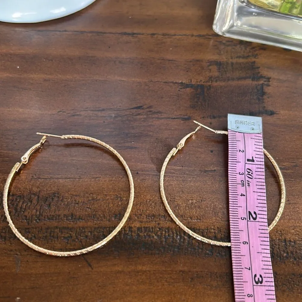 Fashion jewelry bundle 2 pair hoops earrings no tags light weighted
